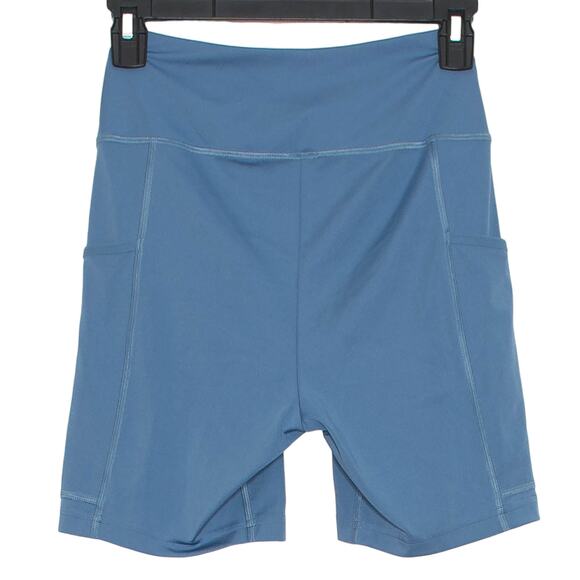 Gymshark Shorts Athleisure Compression Activewear Minimalist Yoga Blue Small - Picture 4 of 4
